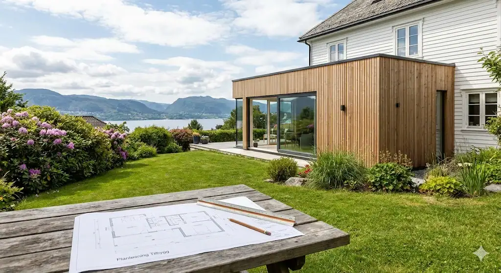 Moderne utendørs utvidelse